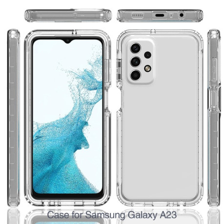 Противоударный чехол Two-color Gradient для Samsung Galaxy A23 4G - красный