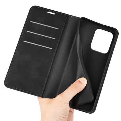 Чохол-книжка Retro Skin Feel Business Magnetic Motorola Moto Edge 50 Neo 5G - чорний