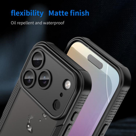 Противоударный чехол Armor Glaze PC Hybrid для iPhone 17 Pro - черный