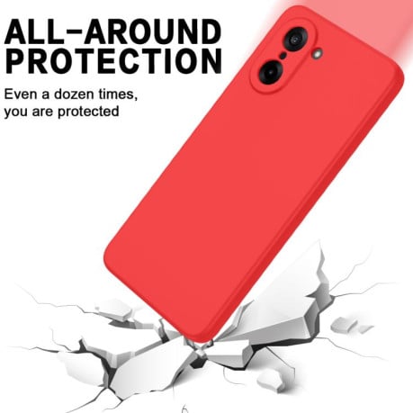 Силиконовый чехол Solid Color Liquid Silicone на OnePlus Nord CE5/Ace 5 Racing - красный