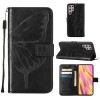Чехол-книжка Embossed Butterfly для Samsung Galaxy S22 Ultra 5G - черный