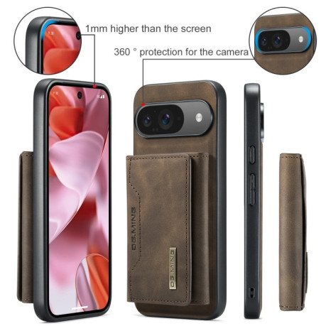 Чохол DG.MING M2 Series 3-Fold Multi Card Bag + Magnetic для Google Pixel 9/9 Pro - кавовий