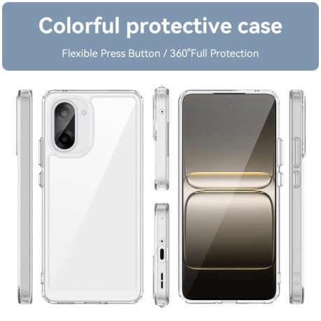 Чехол Colorful Acrylic Series с цветним бампером на OnePlus Nord CE5 5G - прозрачный