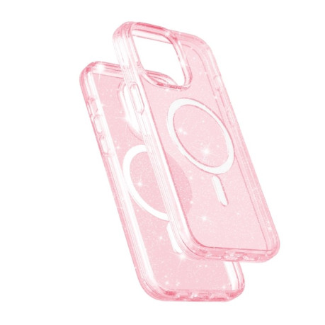Протиударний чохол Terminator Style Glitter для iPhone 15 Pro - рожевий