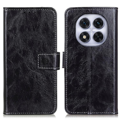 Чохол-книга Magnetic Retro Crazy Horse Texture на Xiaomi Redmi Note 14 Pro 4G - чорний