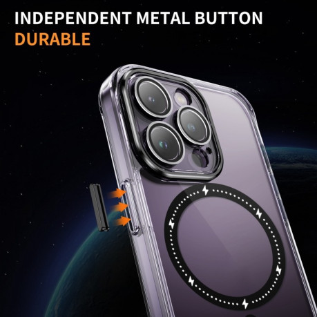 Чехол Clear Case MagSafe Simple Magnetiс для iPhone 15 Pro - черный