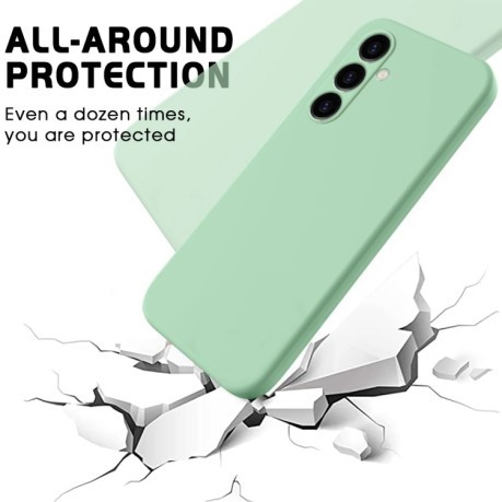 Силиконовый чехол Solid Color Liquid Silicone на Samsung Galaxy S23 FE 5G - зеленый