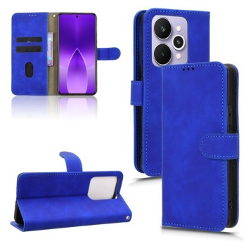 Чохол-книжка в стилі Retro, м'яке покриття Skin Feel, діловий дизайн на Realme 15 SEA — синій