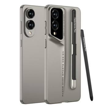 Чехол GKK Blade Ultra-thin Full Coverage with Pen для Samsung Galaxy S25 Edge 5G - золотой