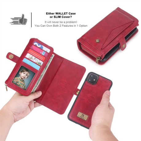 Чехол-кошелек POLA Multi-function для iPhone 11 - красный