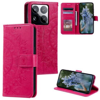 Чохол-книжка Totem Flower для Xiaomi 15 Pro - червоний