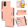 Чехол-книжка Litchi Texture Zipper для Xiaomi Poco M5 - розовый