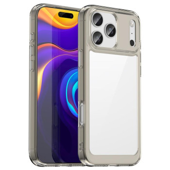 Ударостійкий чохол Colorful Acrylic Series на iPhone 18 Pro Max — прозорий/сірий
