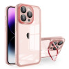 Протиударний чохол Invisible Lens Bracket Matte для iPhone 15 Plus - рожевий