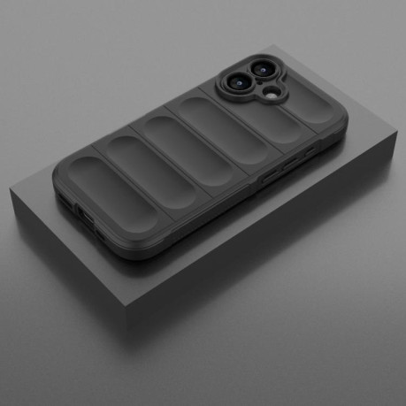 Силиконовый чехол Magic Flannel для iPhone 17 - черный