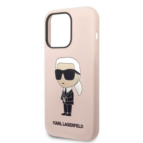 Оригінальний чохол Karl Lagerfeld Silicone Ikonik для iPhone 14 Pro Max - pink