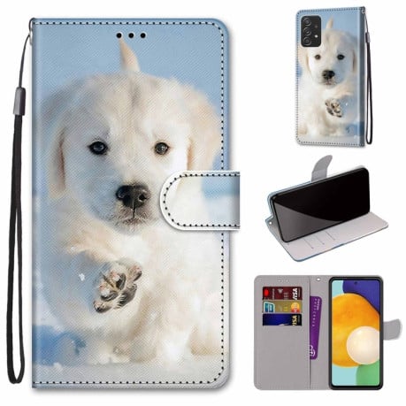 Чохол-книжка Coloured Drawing Cross Samsung Galaxy A53 5G - Snow Puppy