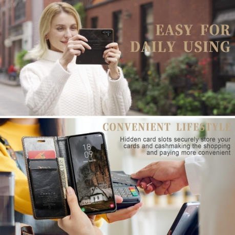 Чохол-книжка CaseMe 003 Series для Samsung Galaxy A55 5G - кавовий