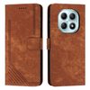 Чехол-книжка Skin Feel Stripe Pattern на Xiaomi Redmi Note 15 4G / 5G /Poco M8  — коричневый