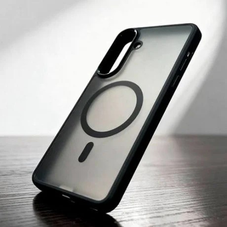 Чехол MagSafe Holder Armor гибрид на Samsung Galaxy A57 5G — матовый чёрный
