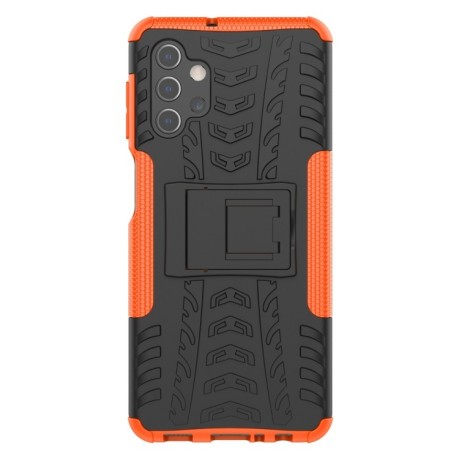 Противоударный чехол Tire Texture на Samsung Galaxy A32 5G - оранжевый