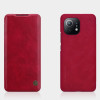 Кожаный чехол-книжка Nillkin Qin Series для Xiaomi Mi 11 - красный
