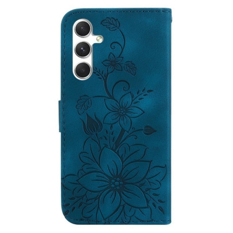Чехол-книжка Lily Embossed Leather для  Samsung Galaxy S25+ 5G 5G - синий
