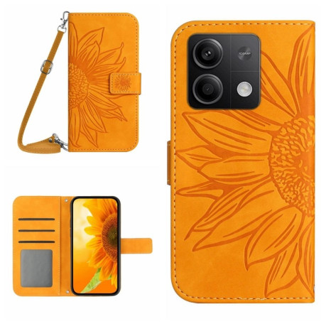Чехол-книжка Skin Feel Sun Flower для Xiaomi Redmi Note 13 Pro 4G / POCO M6 Pro 4G   - желтый