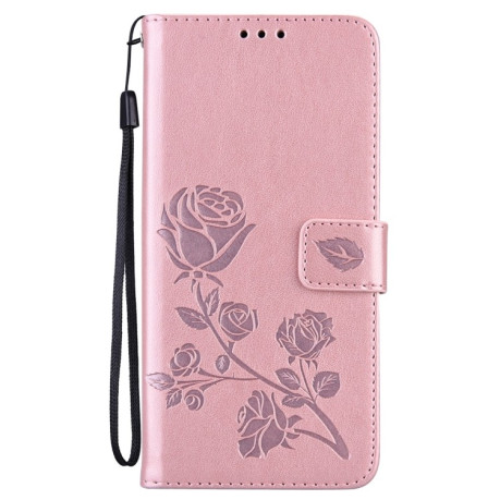 Чехол-книжка Rose Embossed для Xiaomi Poco C40/Redmi 10c - розовое золото