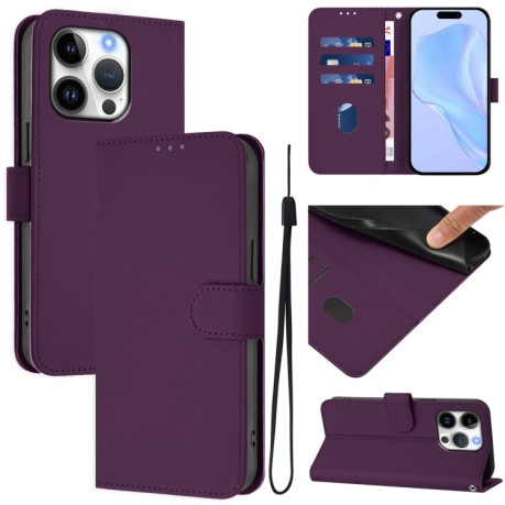 Чохол-книжка Skin Feel S-type для iPhone 16 Pro - фіолетовий