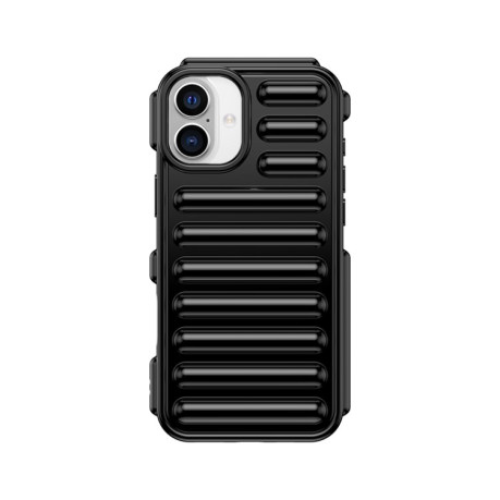 Противоударный чехол Capsule Series Candy Color TPU для iPhone 16 Plus - черный