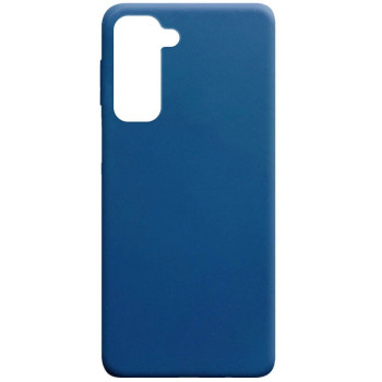 Силиконовый чехол Candy для Samsung Galaxy S21 - синий