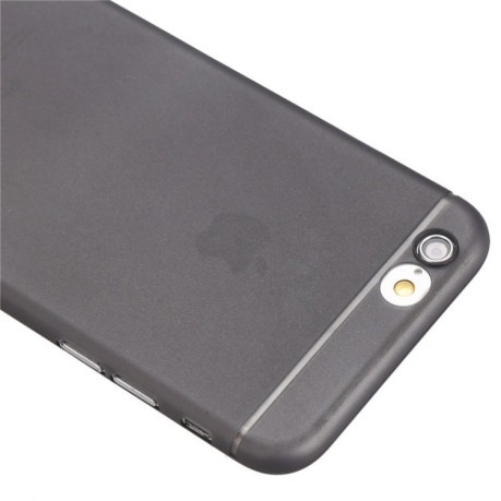 Ультратонкий Полупрозрачный Чехол с Защитой Камеры Серый для iPhone  6 Plus  6S Plus(Black)
