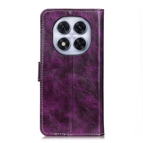 Чохол-книжка Magnetic Retro Crazy Horse Texture на Xiaomi Redmi Note 14 Pro 4G - фіолетовий