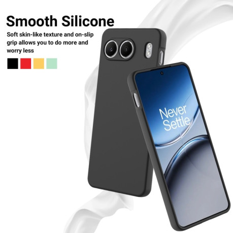 Силіконовий чохол Solid Color Liquid Silicone на OnePlus Nord 4 Pro XL - чорний