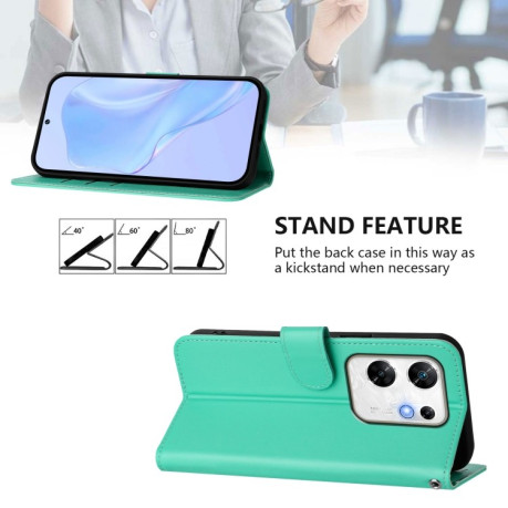 Чехол-книжка Skin Feel Solid Color Leather для Infinix Zero 30 4G - зеленый