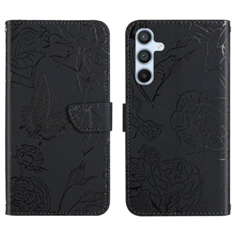 Чехол-книжка Skin Feel Butterfly Embossed для Samsung Galaxy A55 5G - черный