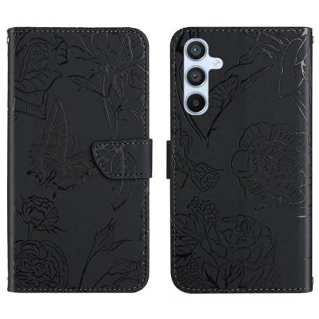 Чохол-книжка Skin Feel Butterfly Embossed  для Samsung Galaxy A56 5G - чорний