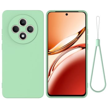 Силиконовый чехол Solid Color Liquid Silicone на OPPO Reno12 F/12 FS - зеленый