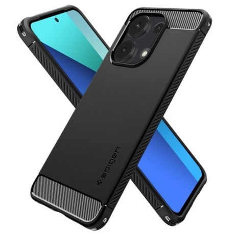 Оригинальный чехол Spigen Rugged Armor на Xiaomi Redmi Note 13 4G - Matte Black