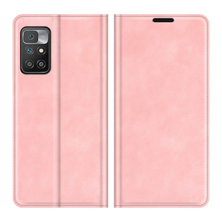 Чохол-книжка Retro Skin Feel Business Magnetic на Xiaomi Redmi 10 - рожевий