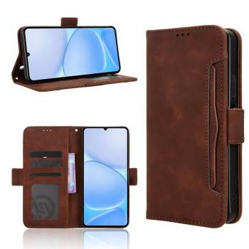 Чехол-книжка Skin Feel Calf на Realme Note 80 4G — коричневый