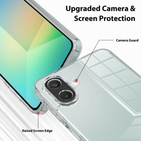 Акриловый противоударный чехол HMC с усиленной защитой углов для Samsung Galaxy A07 4G - прозрачный