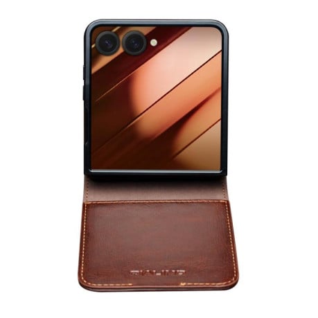 Чохол-книжка QIALINO Classic 103 з натуральної шкіри на Samsung Galaxy Filp 7 - коричневий