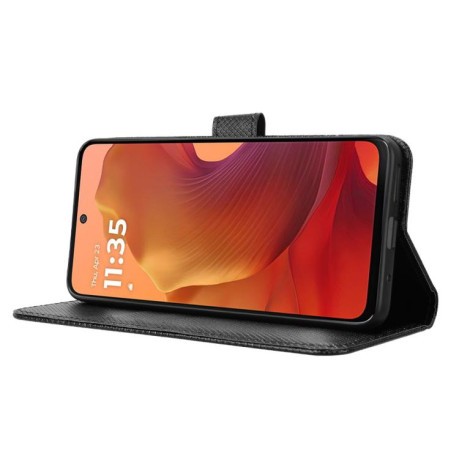 Чехол-книжка Diamond Texture для Motorola Moto G15 4G / G15 Power 4G - черный