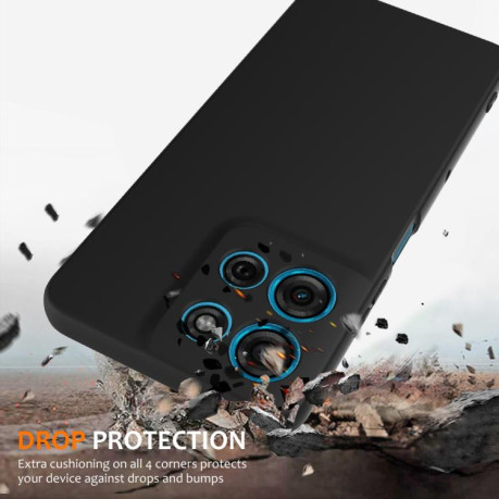 Силиконовый чехол Shockproof Silicone Magsafe для Motorola Moto G75 5G - черный