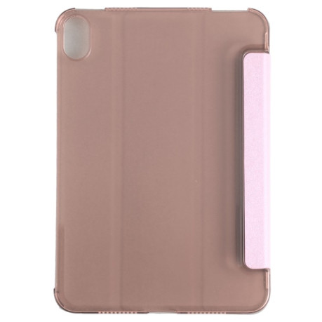 Чехол-книжка Silk Texture Three-fold на iPad mini 6 - розовый