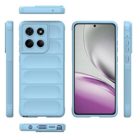 Силиконовый чехол Magic Flannel для Motorola Edge 60 Stylus 5G Global - голубой