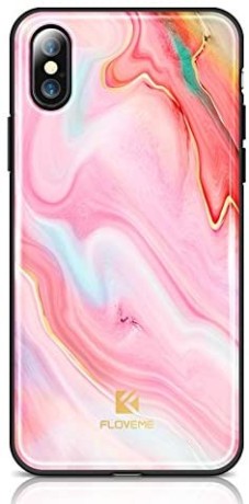 Чехол FLOVEME для IPhone X/Xs - marble pink