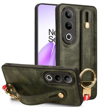 Протиударний чохол Wristband Leather Back для OnePlus Ace 3V - зелений